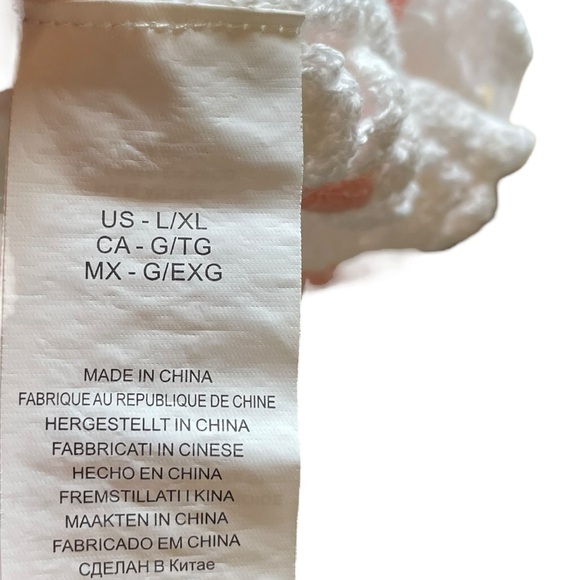 Hobie Pink White Sheer Crochet Boho Hippie Earthy Floral Daisy Micro Mini Dress - Picture 6 of 7